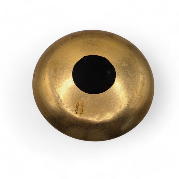 Vtg MCM SIGNED Jon Matin 12" Round Stained Foil Glass Tray/Platter Plate 1950's - Picture 4 of 12